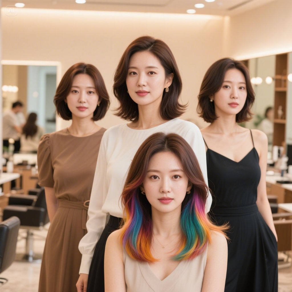 다양한 단발 스타일과 컬러