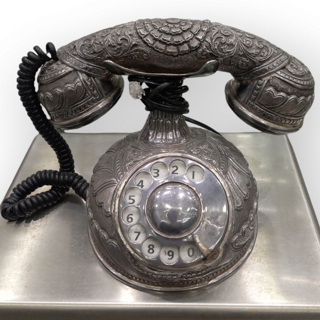 Silver Antique Telephone