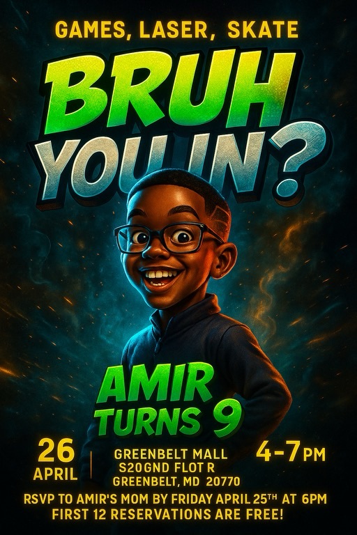 Amir's Birthday Invitation Poster