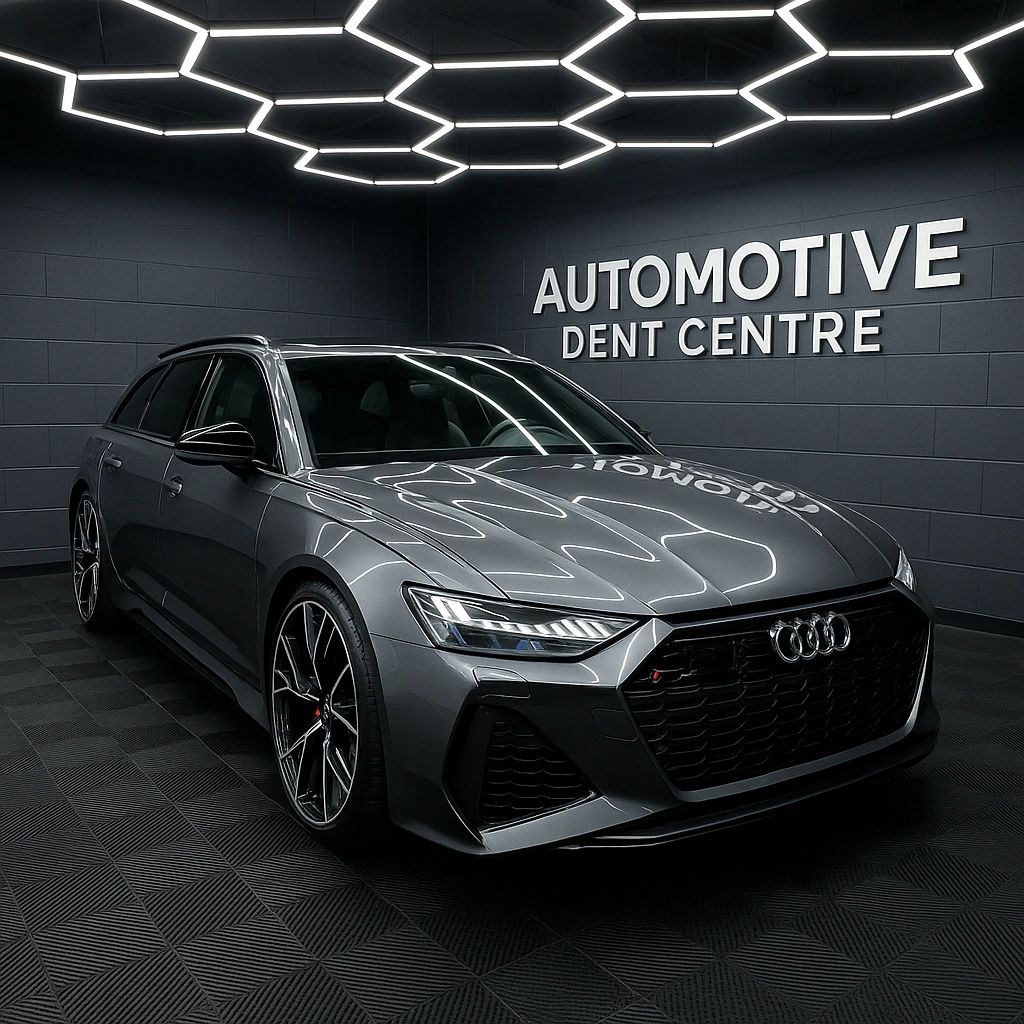 Premium Audi vehicle in our modern repair facility