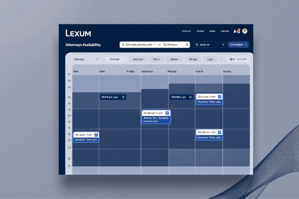 Attorney availability calendar